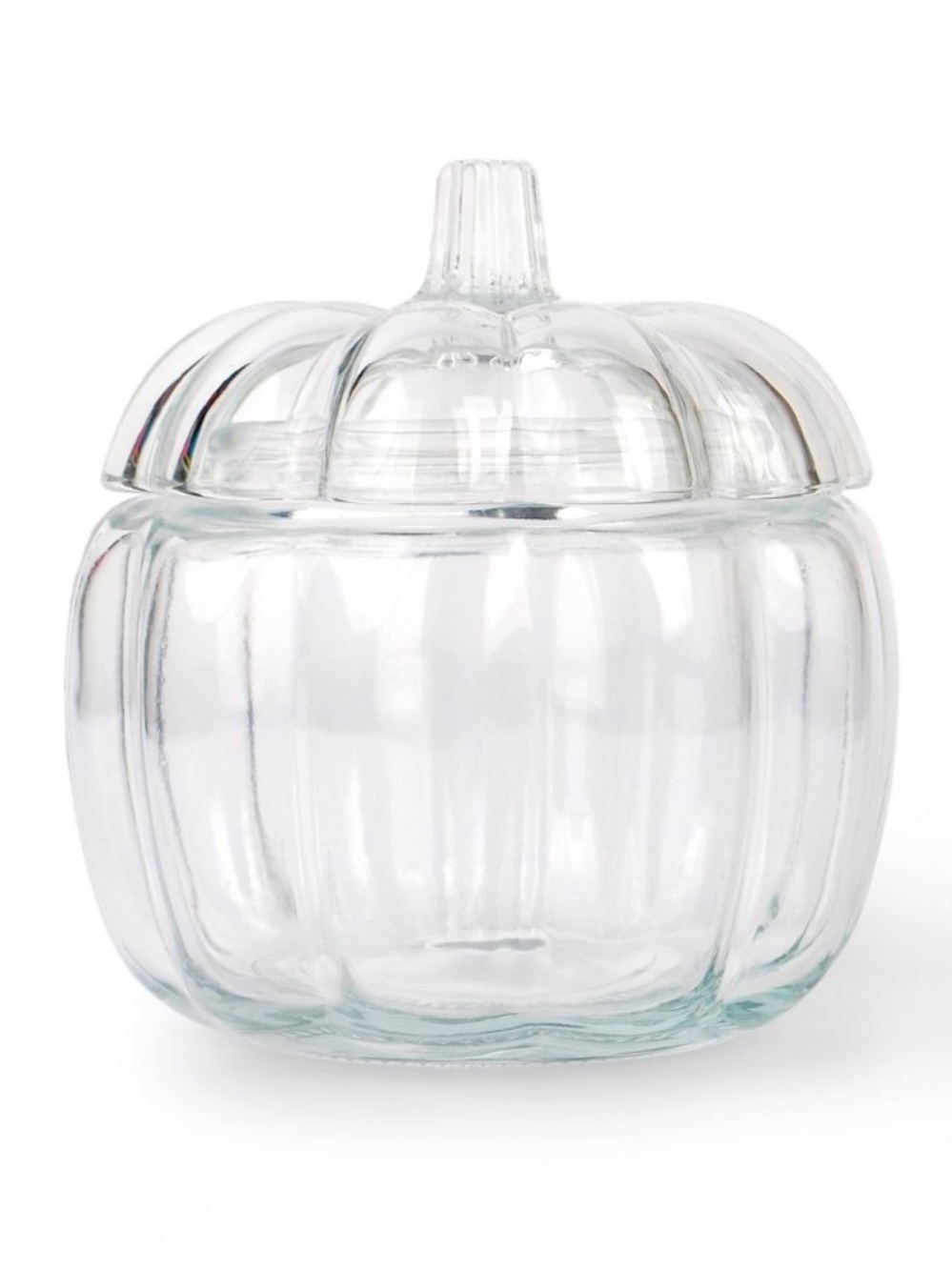 Clear Glass Pumpkin Jar with Lid